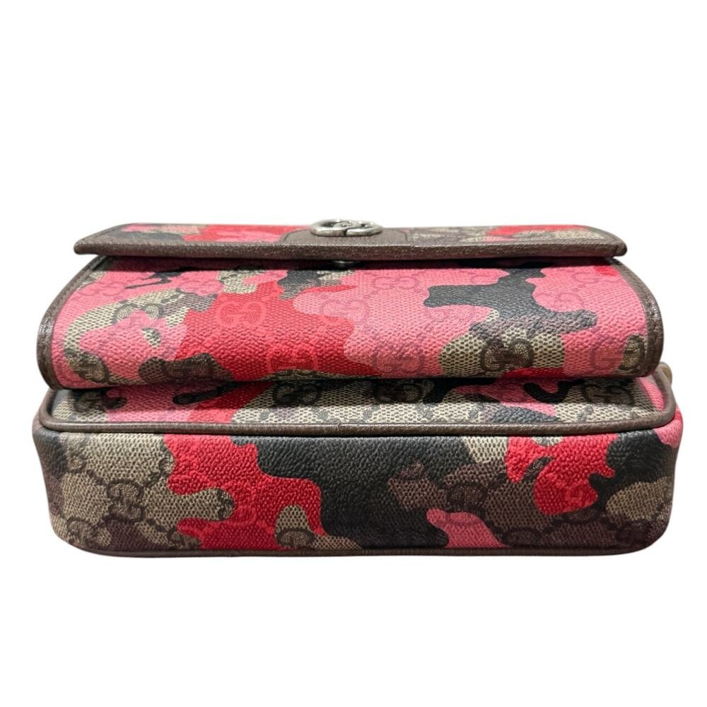 Gucci GG Supreme Pink Camo Crossbody Shoulder Bag Unisex Camoflauge - Picture 5 of 9